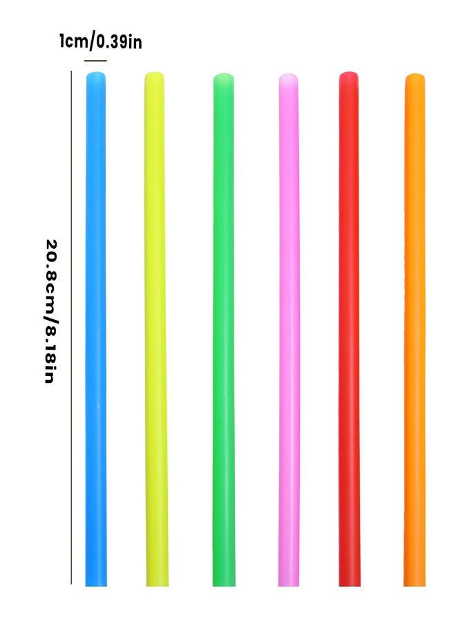 Gabrella 100 Pcs Extra Large Colorful Drinking Straws, 0.47" Diameter X8.3" Long Plastic Disposable Boba Straws, Jumbo Wide-Mouthed Milkshake Straw - Image 2